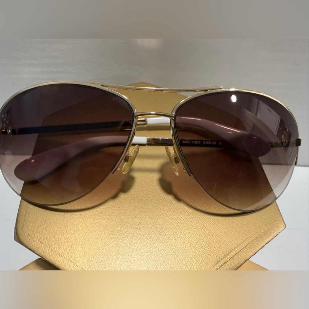 Marc by Marc Jacobs Women’s Rimless Aviators MMJ 119/S - Gold /White - Picture 7 of 15